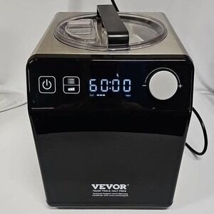 VEVOR‎ Automatic Ice Cream Maker with Compressor 1.5qt Stainless Steel Black